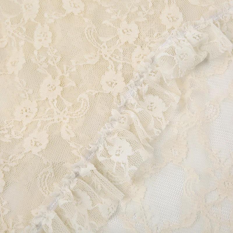 2024 весенняя кружевная асимметричная юбка Fairycore Holiday женская одежда Y2K с высокой талией модные милые юбки средней длины ретро эстетичная женская одежда