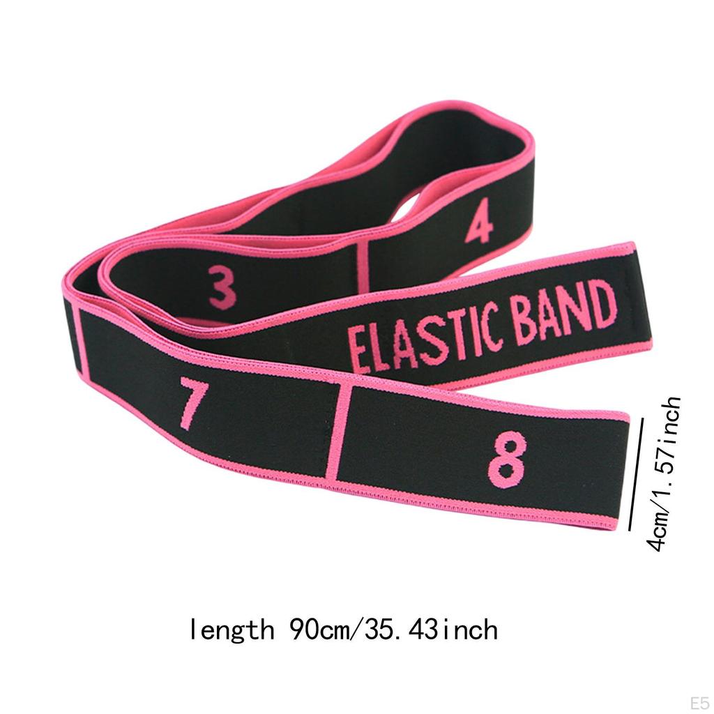 Yoga Stretch Band 8 Segment Улучшает гибкость тела для тренировки эластичного сопротивления