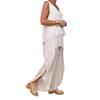 Two Piece Outfits for Women Casual Sleeveless Irregular Top Wide Leg Pants Set Loose Lounge Suit for Summer