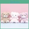 Keychain Cute Bear Cartoon Girl Backpack Decoration Hanging Plush Gift Doll