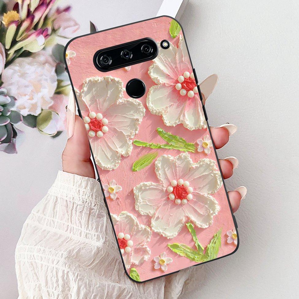 Чехол For LG V40 ThinQ Чехол-крышка Силиконовый Роскошный Модный Милый Кот Крутой Ударопрочный Бампер Корпус Для LG V405 LM-V405 LM-V409N