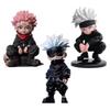Jujutsu Kaisen Figure: Gojo Satoru Standing & Tiger Stick Hisahito Sitting Q Version Doll Model Car Ornament