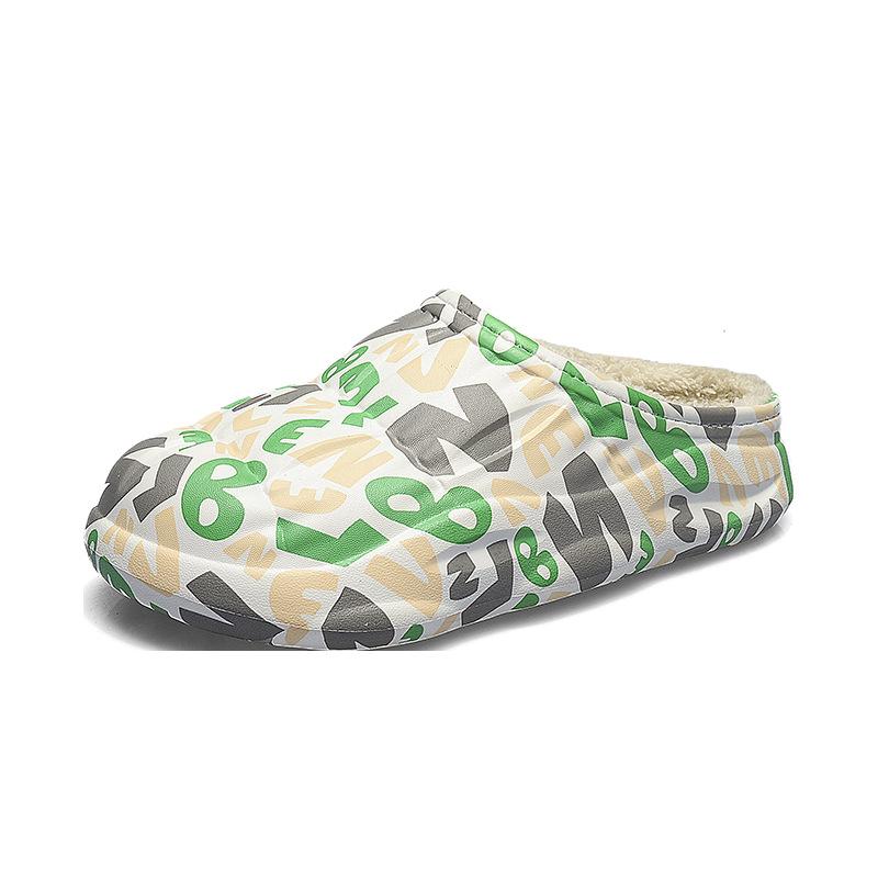 Зимние парные тапочки для дома, теплые бархатные женские тапочки, водонепроницаемые нескользящие туфли из хлопка EVA, легкие хлопковые туфли на плоской подошве