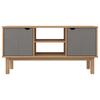 OTTA TV Cabinet in Brown & Grey 113.5 x 43 x 57 cm Solid Pine Wood