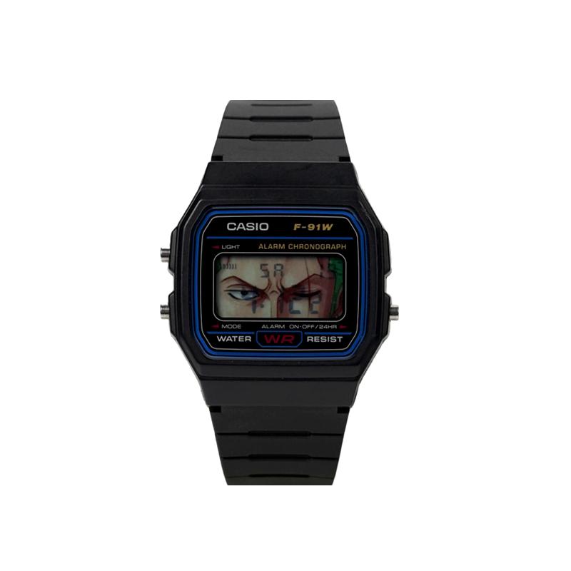 Casio Индивидуальные часы модифицированная серия решительная смелость водонепроницаемые светящиеся Кварцевые тот же стиль для мужчин и женщин цветной циферблат F-91W-1