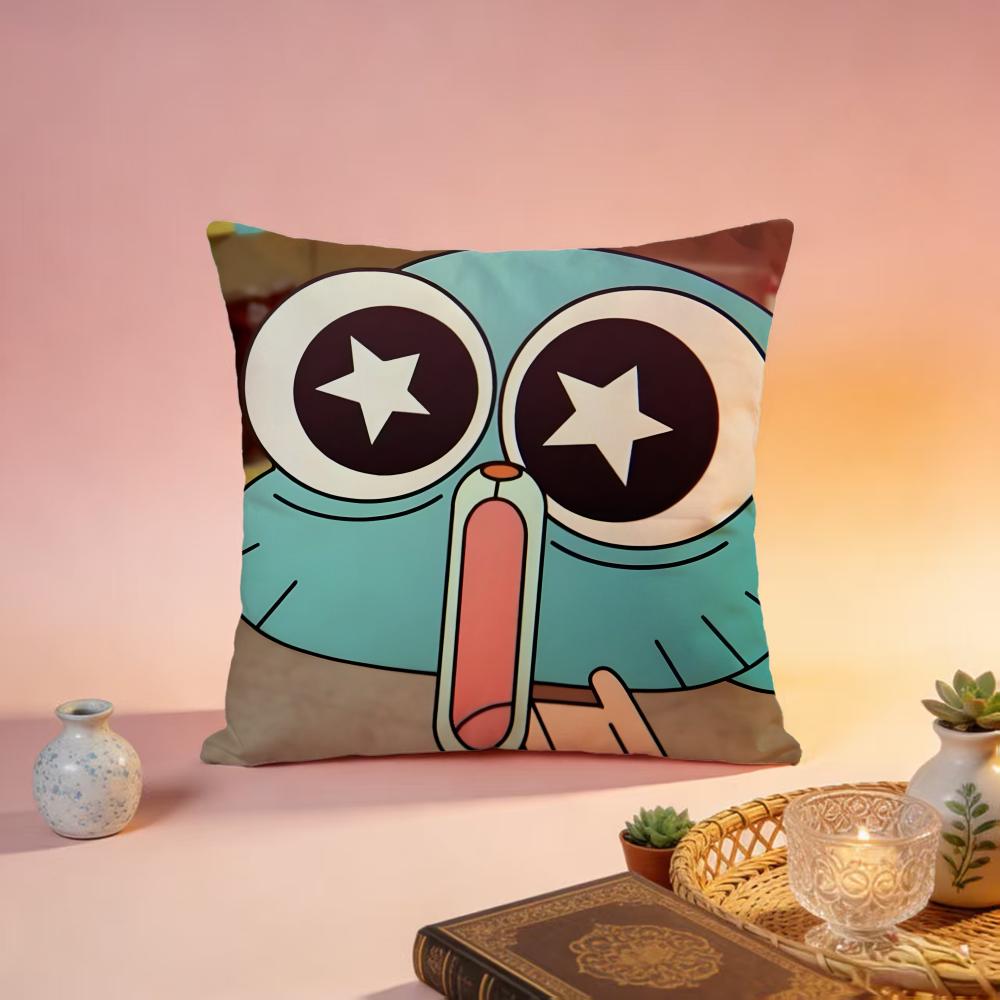 Popular TThe Amazing World of Gumballable Cushion Cover Premium SkinFriendly Pillow Case MultiPurpose for Home Office Travel