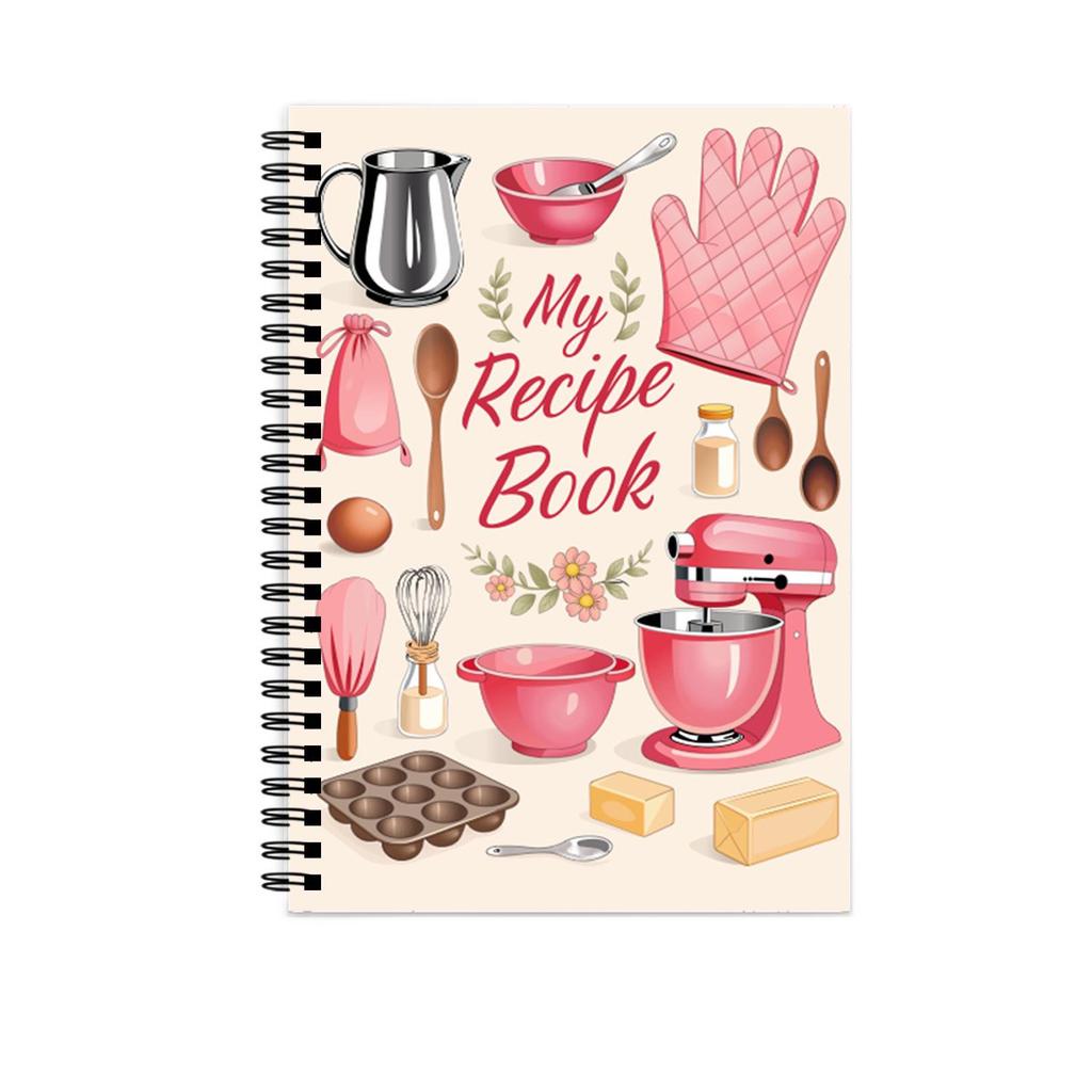 A5 Spiral Recipe Notebook: Kitchen Cooking Log Book