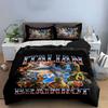 "Whimsical Characters and Tropical Vibes"  kid's and adults' bedroom decor, Exquisite three-piece bedding set gift