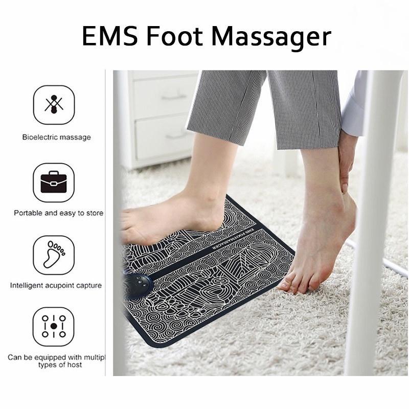 Умная массажная подушка для ног EMS Pulse Стимулятор акупунктуры ног Массажер Tens Fisioterapia Способствует кровообращению ног Расслабление мышц стопы Облегчает боль