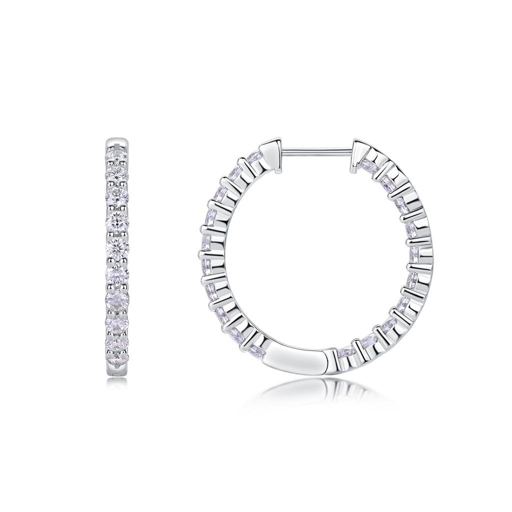 Серьги из серебра 925 пробы, серьги-гвоздики из муассанита, украшения для ушей