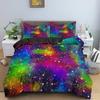 Duvet Cover Colorful Starry Bedding Set Outer Space Comforter Cover Sky Light Printed Bedspread For Kids