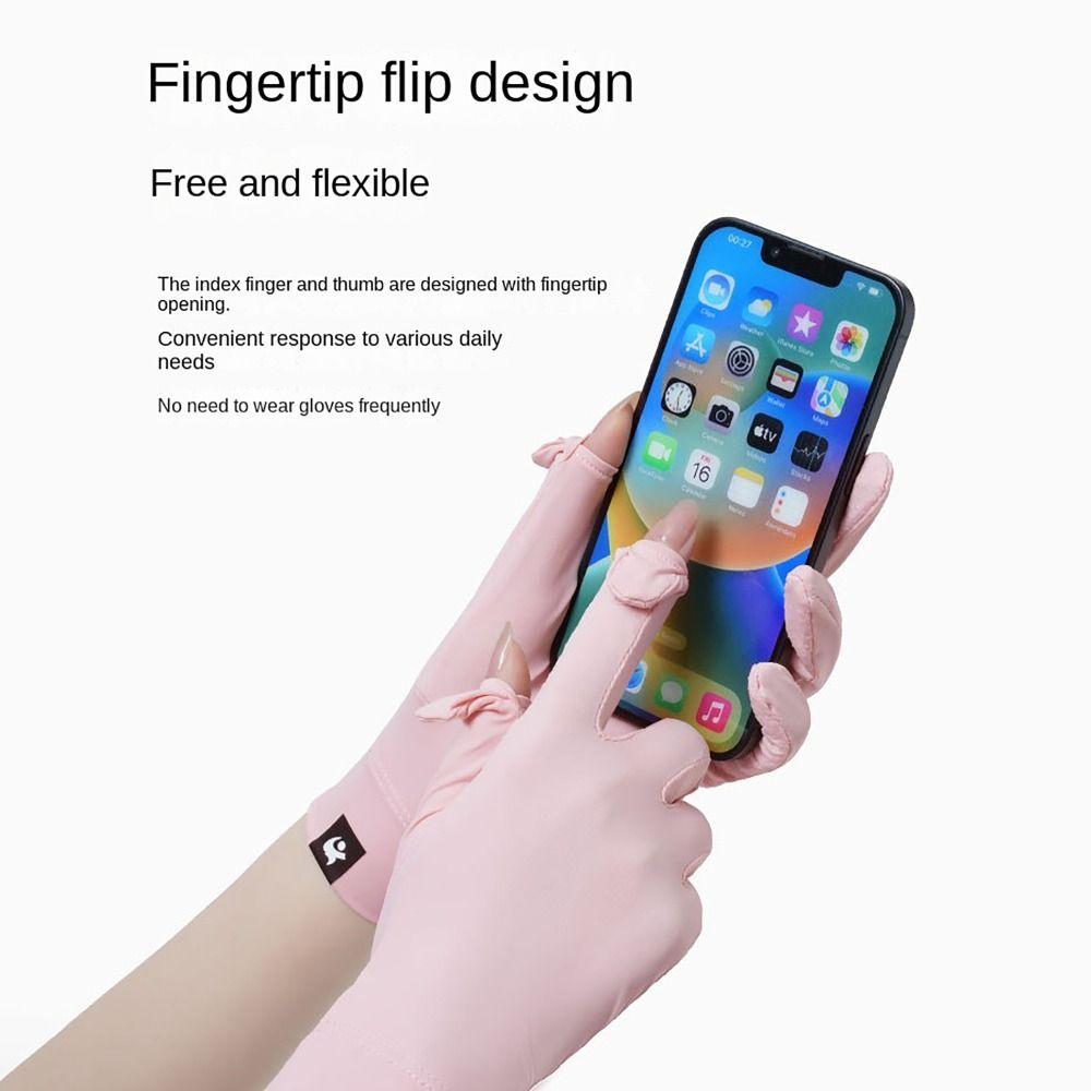 Перчатки для сенсорных экранов с защитой от ультрафиолета, перчатки для верховой езды Ice Silk, полезные солнцезащитные перчатки для улицы