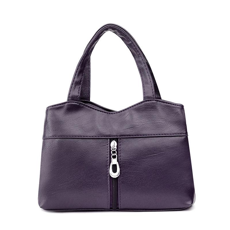 Сплошная цветная сумка для женщин, мягкая квадратная сумка из искусственной кожи, универсальная сумка на одно плечо, повседневная сумка-кошелек для мамы