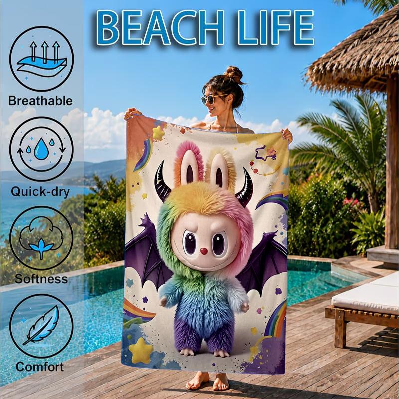 Пляжное полотенце Labu-bu Friends Adventure, Микрофибровое пляжное полотенце, Идеально для бассейна, пляжа, путешествий, домашнего декора, Подарки для фанатов пляжных вечеринок