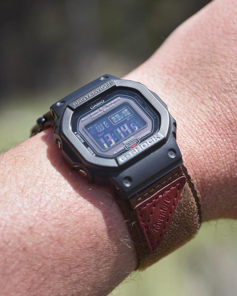 Ремешок на липучке для часов Casio 16 мм нейлоновый ремешок Casio мужской G-Shock GM-2100B, GD-100/110/120/350, GW-S5600/5600/B5600/M5600,