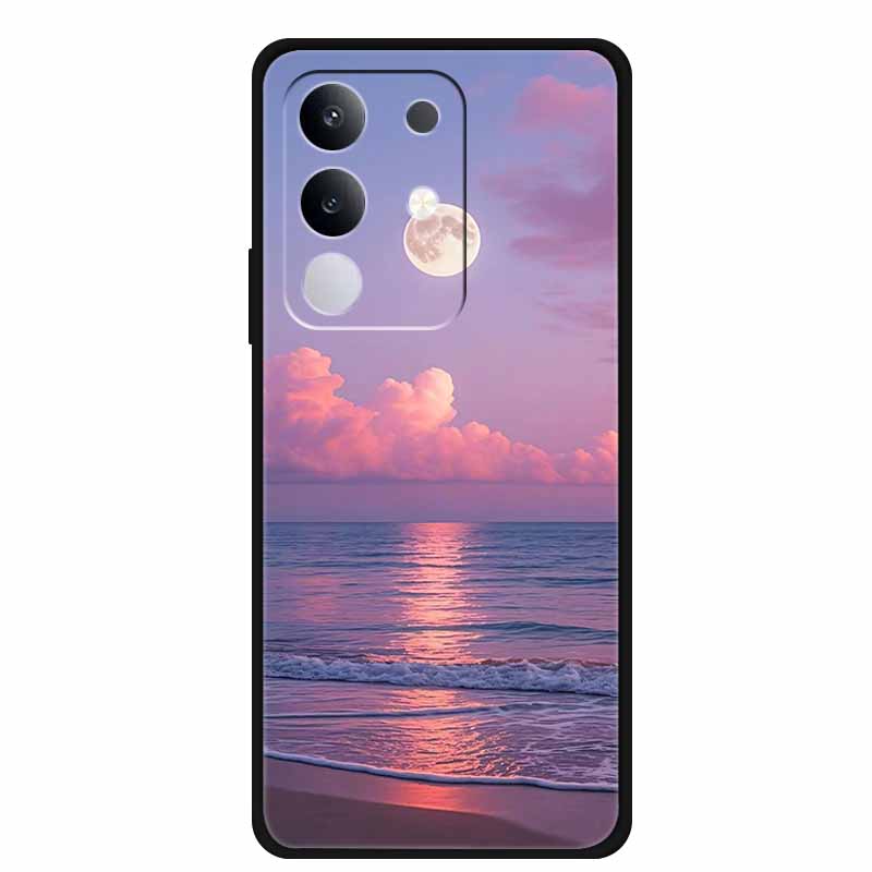 For vivo T4x Cover Silicone TPU Phone Case Funda for vivo T4x 5G V2437 Black Back Bumper Soft Protector Cartoon Anime Cute Capa