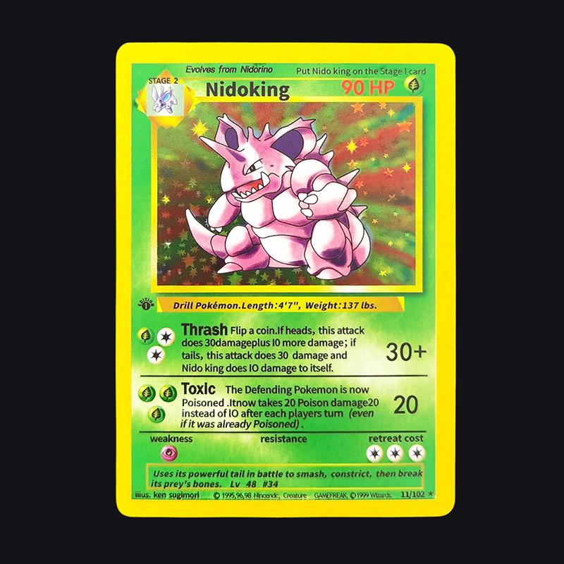 1999 POKEMON Английская ИГРА 1-Е ИЗДАНИЕ Чаризард Бластойз Вэнчузавр Голографическая Аниме Игра Коллекционная Карточка Игрушка
