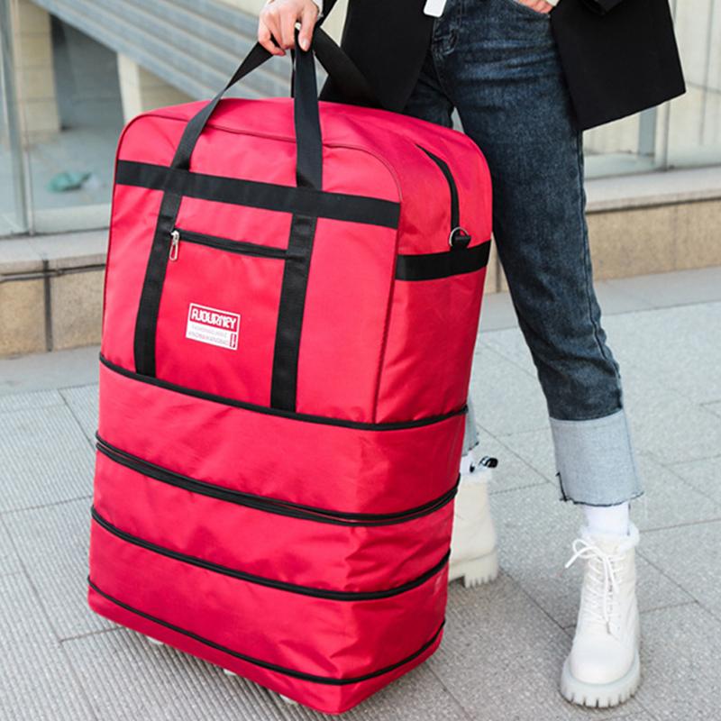 Дорожная сумка, сумка на колесиках, складной чемодан для багажа, многослойная сумка для хранения, дорожная сумка из ткани Оксфорд для переезда