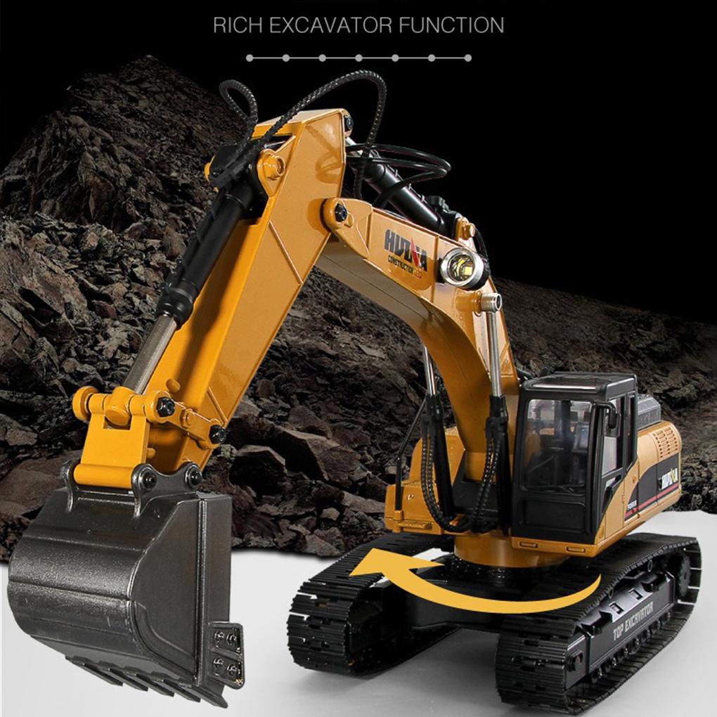 1/14 580 RTR 23CH Металлический RC Экскаватор 580 Радиоуправляемый Грузовик Машина с Машиной Свет Звук RC Модель Дистанционного Экскаватора
