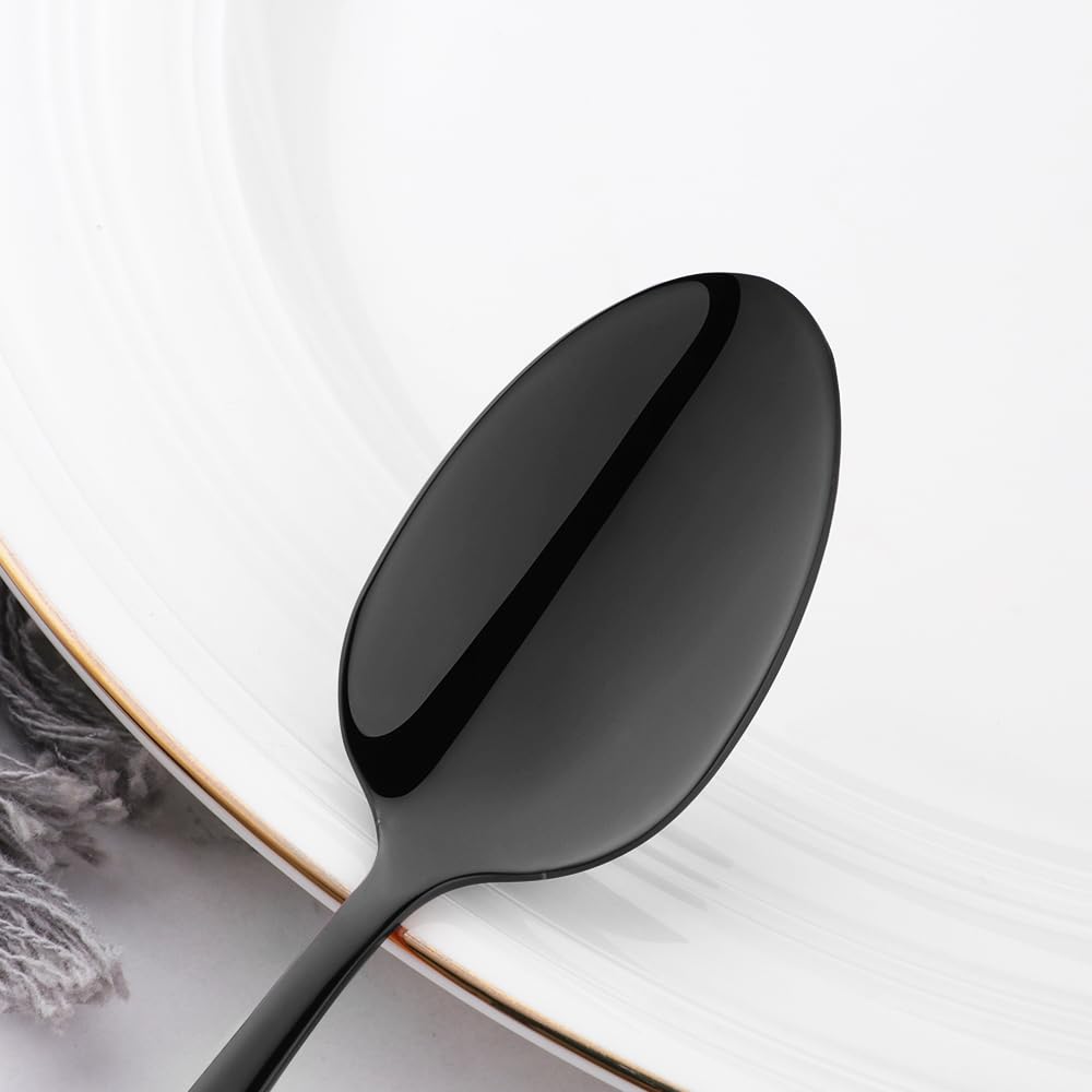 Набор столовых приборов Buyer Star Dinner из нержавеющей стали, 6 ложек, сталь, 18,3 см, стильная, толстая, можно мыть в посудомоечной машине…