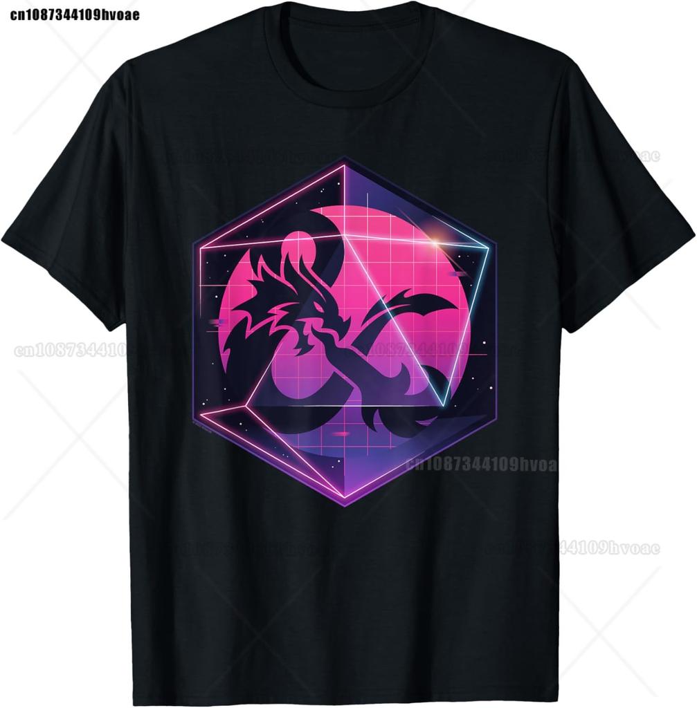 Retro Dungeon Tarot Card Cat Dice D20 TShirt for Concentration Funny Gamer Dice Dragon T Shirts Summer Streetwear Gifts Men