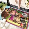 Russian animation Masha and the Bear Fairy Tale Cartoon Carpet Soft Home Living Room Bedroom Door Mat Outdoor Picnic Ground Mat rug T5