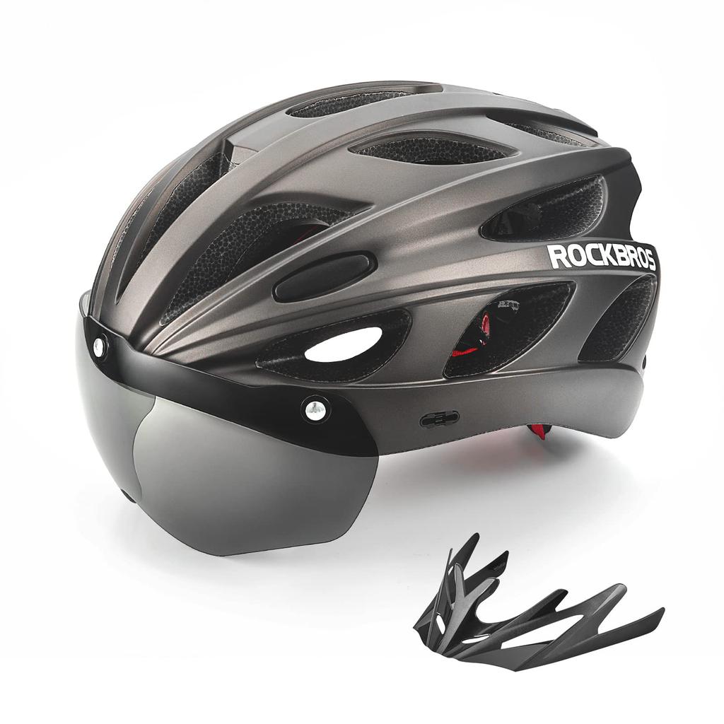 ROCKBROS Bicycle Helmet for Large Size Road CE High Magnetic Adjustable Titanium Adults, (58-65cm), Bike, Certified, Rigidity, Ultralight, Breathable,