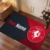 FC Twente Custom Crystal Velvet Rug, Personalized Name Text Print, Football Logo Soft Non‑Slip Floor Mat Home Decor Gift