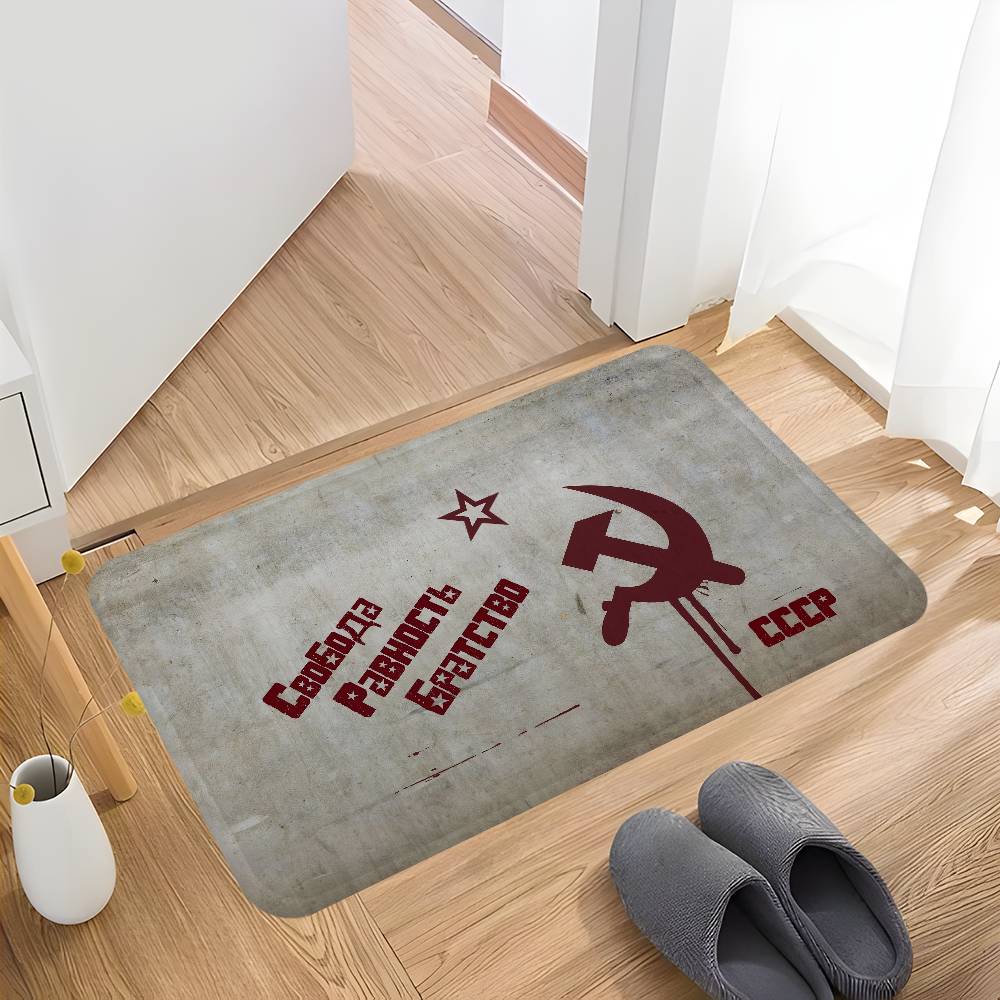 CCCP USSR Soviet Hallway Carpet Washable Non-Slip Living Room Sofa Chairs Area Mat Kitchen Doormat Area Rug