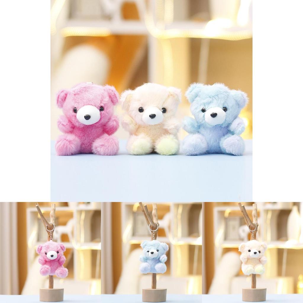Plush Bear Keychain With Soft Short Plush For Bag Decor And Collecting