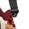 Comfort Leather Auto Lock Guitar Strap with Strap 25BAL00 D'Addario Lock, Black,