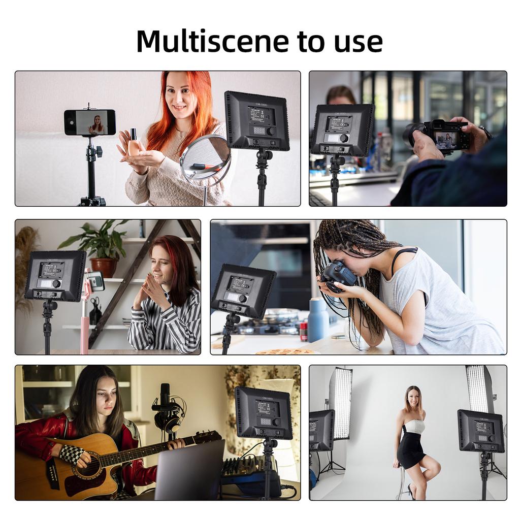 Мини-лампа для фотосъемки 12 Вт, светодиодная лампа с регулируемой яркостью, портативная лампа для видеоблога, 1120 светодиодных бусин, серия NP-F, аккумулятор