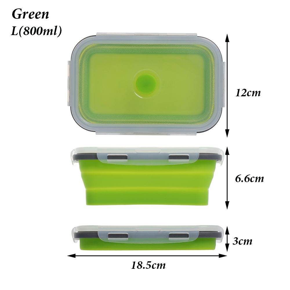 Portable Kitchen Household Silicone Food Container Folding Lunchbox Collapsible Bowl Picnic Boxes