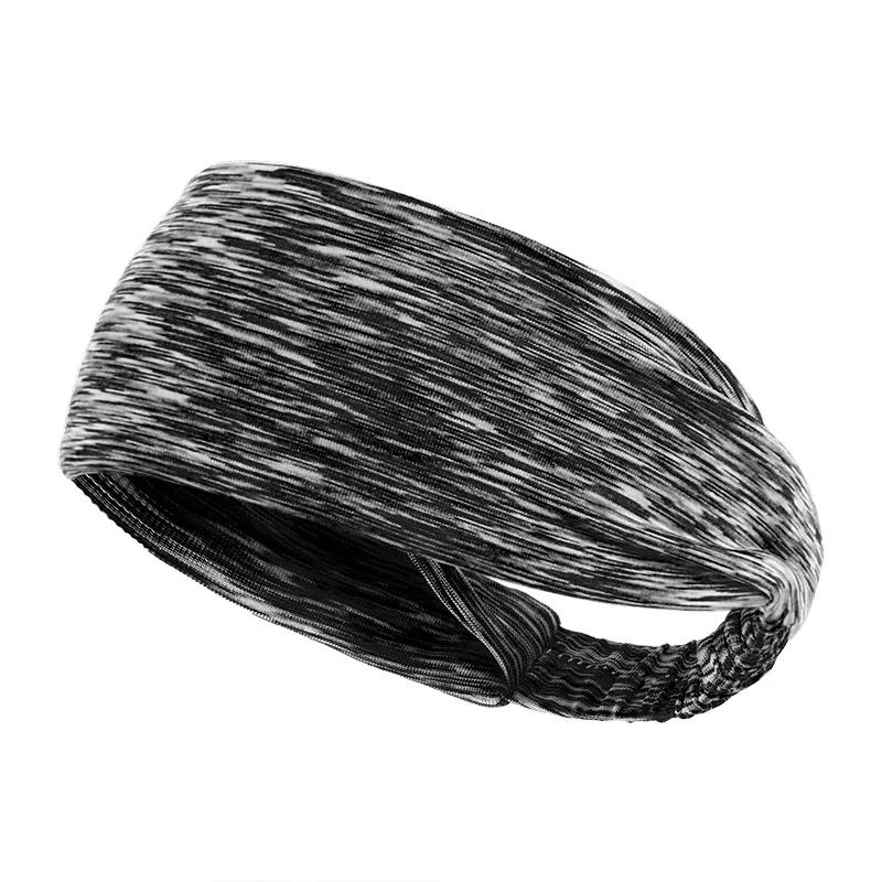 Широкая спортивная повязка на голову для мужчин и женщин, для занятий спортом, бега, йоги, повязки для волос, эластичная повязка на голову для занятий велоспортом, бадминтоном и теннисом
