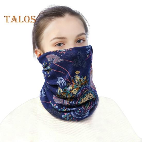 Женская термошапка для велоспорта, теплая шея, легкая повязка на голову с цветным принтом, высокоэластичный нескользящий шарф для холодной и теплой погоды, многофункциональный