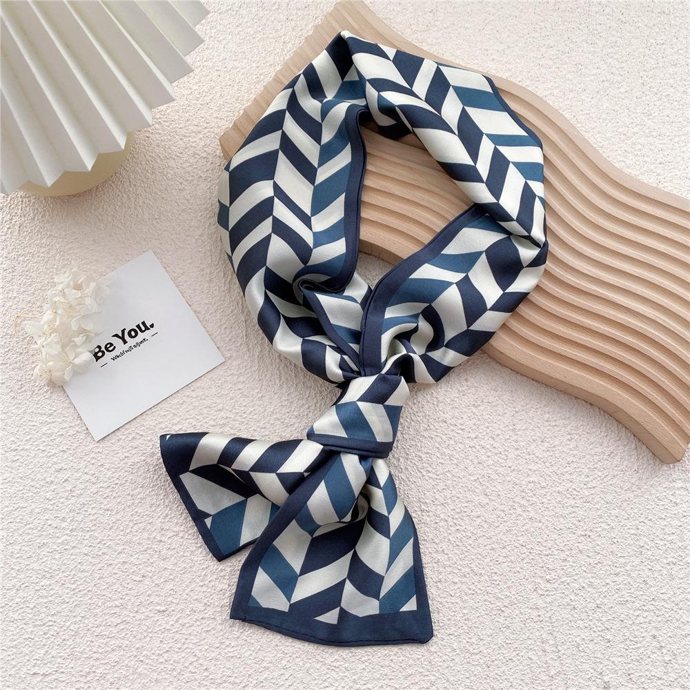 New Scarves Silk Scarves Women'S Spring And Autumn Season Long Decorative Professional Scarves Summer Thin Styles Paired With Shirts Stylish