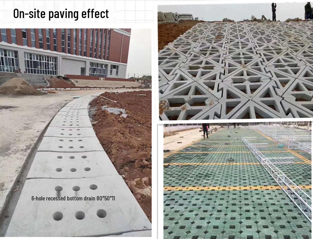 Garden Paving Colored Brick Molds - DIY Embossed Cement Flower Frame