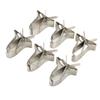 6pcs Fruit Vegetable Holder Parrot Fruit Vegetable Clip Stainless Steel Bird Clip  For Budgie