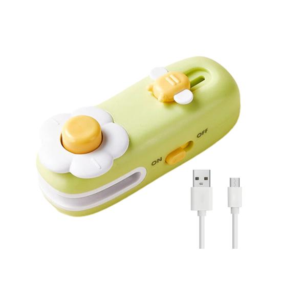 Мини-запайщик и резак для пакетов с чипсами, перезаряжаемый запайщик пакетов с чипсами, портативная машина для запечатывания пакетов с закусками, быстрый нагрев, компактный инструмент для резки и повторной запечатки