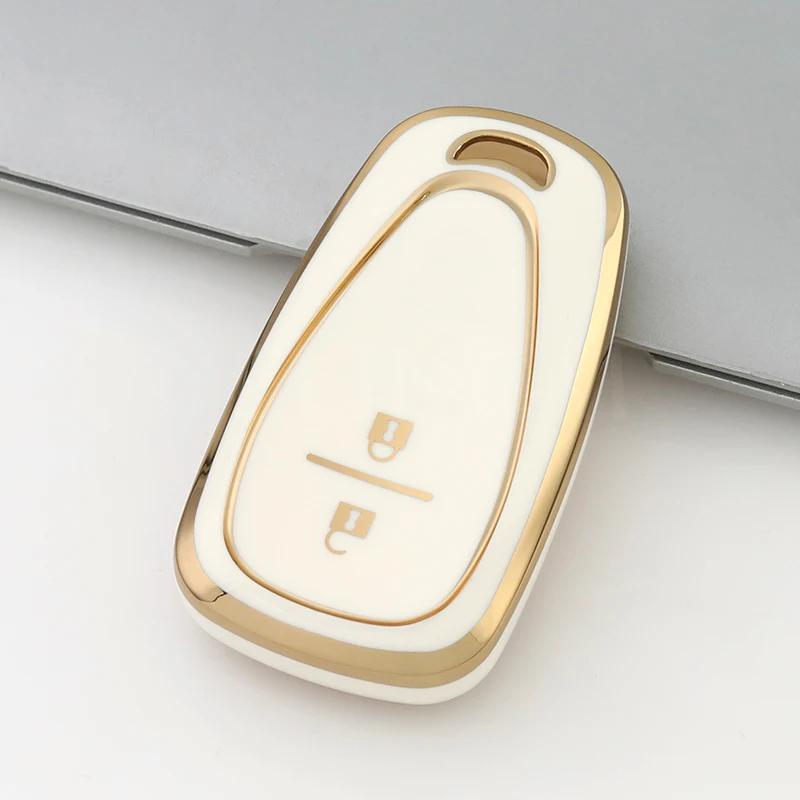 AABHK1 2/3 Buttons Remote Smart Key Case for Chevrolet Spark Camaro Volt Bolt Trax Malibu Cruze TPU Car Key Shell Keychain Auto Cover