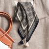 Silk Wool Double-Sided Heterochrome Ethnic Style Retro 70 Velvet Small Square Scarf Silk Scarf Women'S Warm Shawl Light Luxury Scarf Scarf