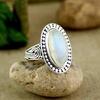 Moonstone Oval Gemstone Ring, Solid 925 Sterling Silver Ring, Designer Ring, Birthstone Ring, Bezel Ring, Handmade Jewelry