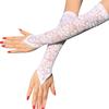 1Pair Long Fingerless Gloves for Women Sexy Lace Gloves Trendy Bride Hook Finger Gloves