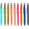 Multicolor Pen in One Multi Color Pens with Stylus Tip 4 Color Pen Nurse Accessories for Work Stylus Pens for Touch Screens 1.0mm Ballpoint 9 Pack