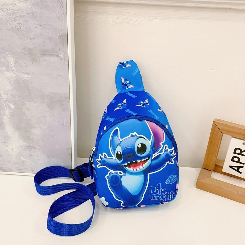 Lilo Stitch Cartoon Kids Crossbody Bag With Breathable Nylon For Daily Use