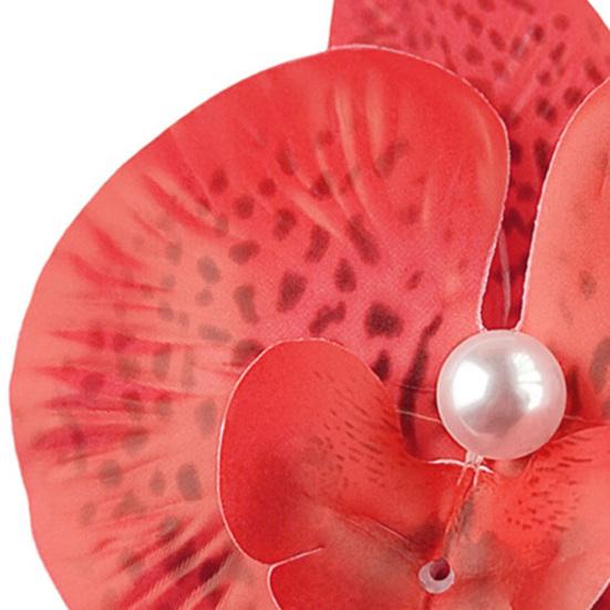 Artificial Moth Orchids Hair Clip Bohemia Hawaiian Faux Pearl Simulated Flower Duckbilled Clamp Hairpin Hair Barrette Women Hair Accessories Headwear