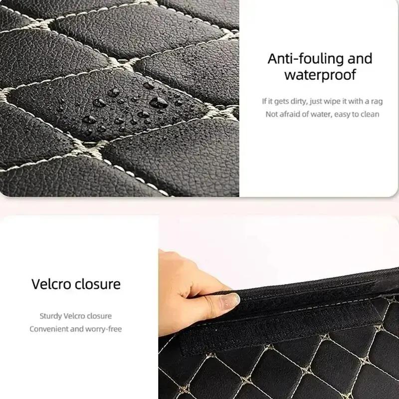 1 шт. 30 см автомобильный ящик для хранения из искусственной кожи в багажнике, портативное складное хранилище, автомобильное многоцелевое хранилище, сумка для багажника автомобиля, ящик для хранения автомобиля