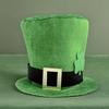 Green Homburg Leprechaun Fashion Top Hat Gifts for Boyfriend Hat Wide Brimmed Unisex Wear for Gatherings Photo Props
