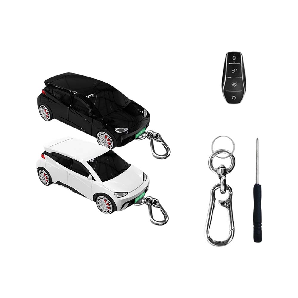 Car Model Key Protection Case for BYD Seagull -2025 White Black Car Shaped Protective Case