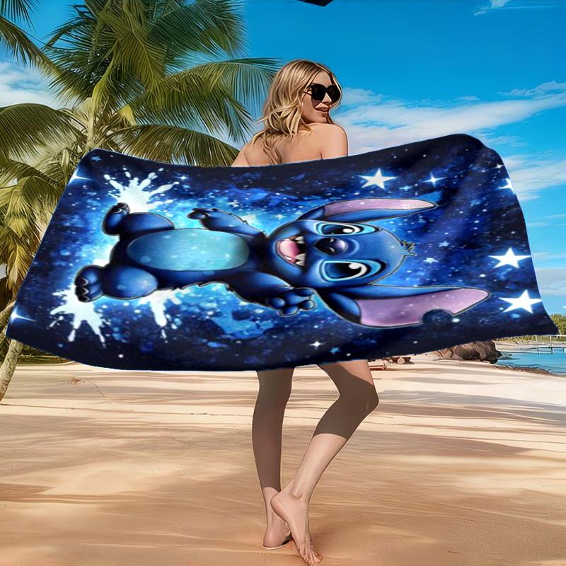 Cartoon Hawaii Artwork Printed Microfiber Beach Towel, Soft And Absorbent, Quick-Dry, Ideal for Summer Travel, Beach Essential, Swimming Pool